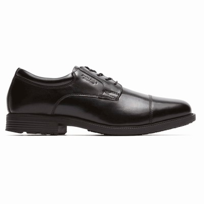 Sapatos Oxfords Rockport Essential Details Waterproof Cap Toe Homem Pretas PT-35816